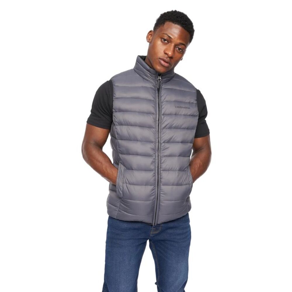 Crosshatch Mens Gattering Vest / Charcoal